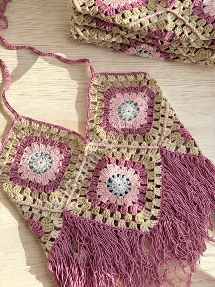 CROCHET PLUM BUSTİER