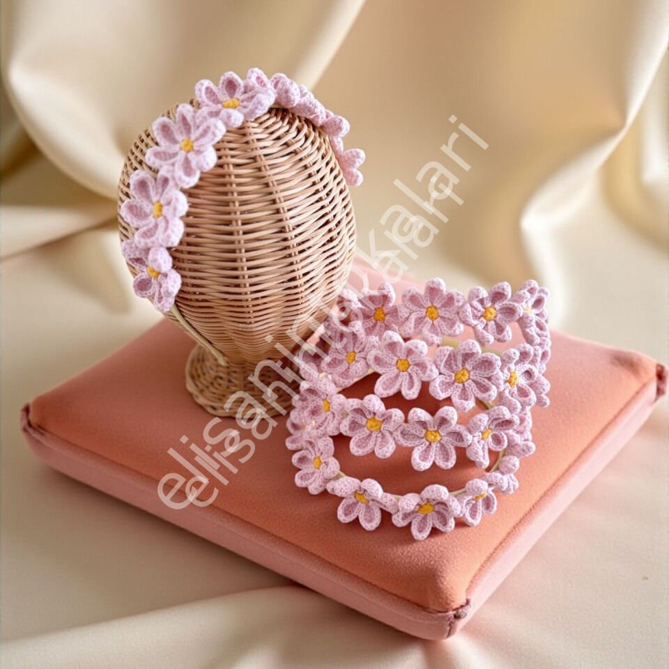 PINK FLOWERS HAIR BAND