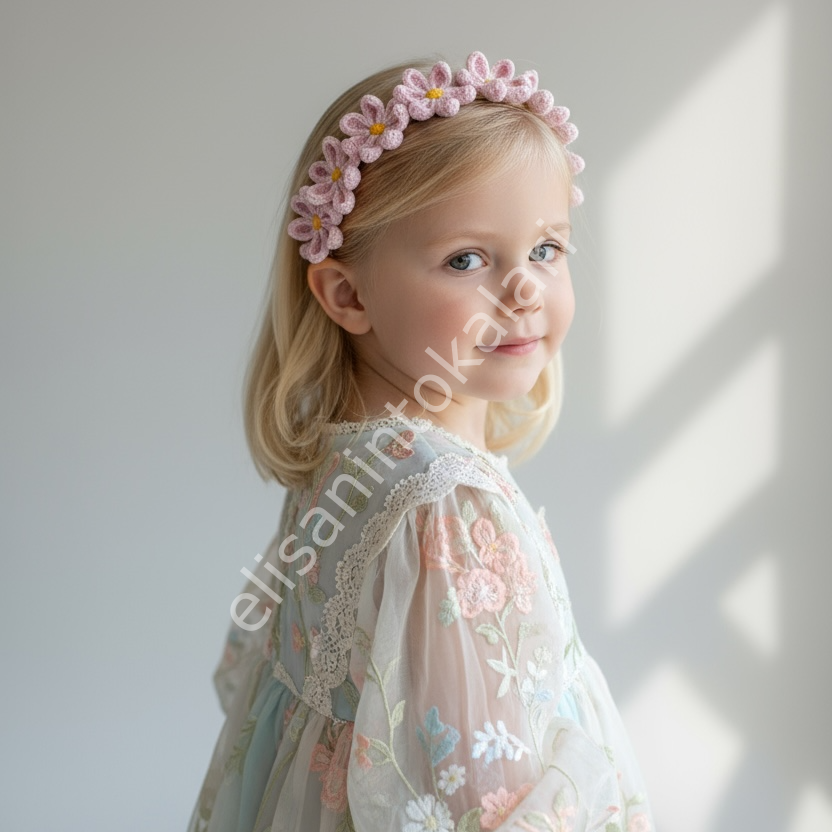 PINK FLOWERS HAIR BAND