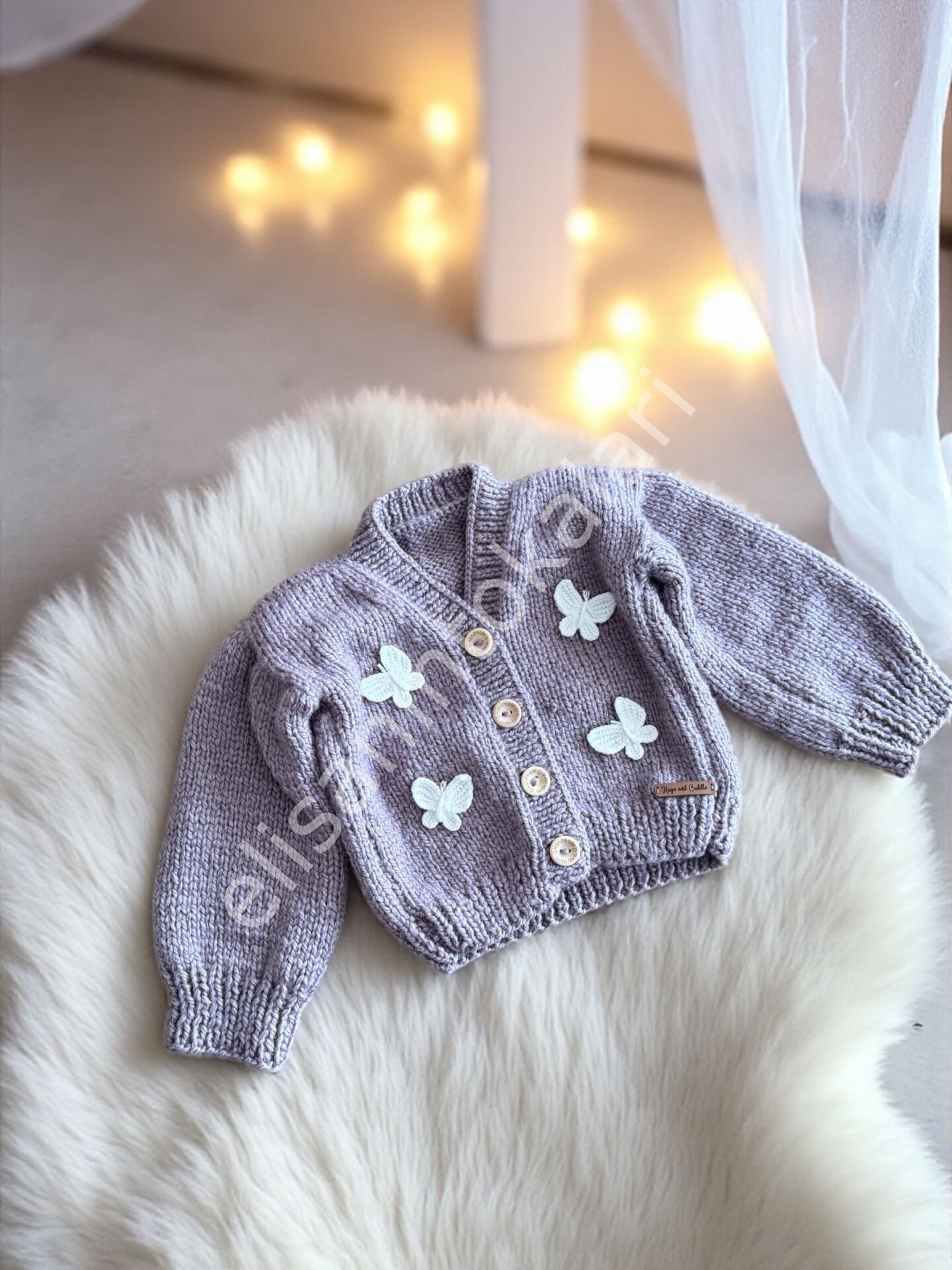 LAVENDER BUTTERFLY KİDS CARDİGAN 1 YEARS 3 PCS