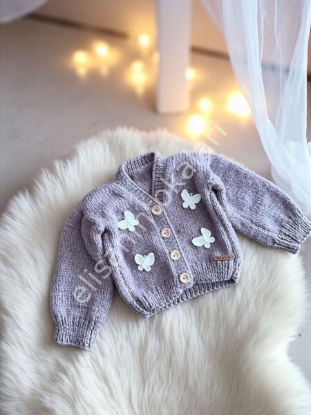 LAVENDER BUTTERFLY KİDS CARDİGAN 3 YEARS 3PCS