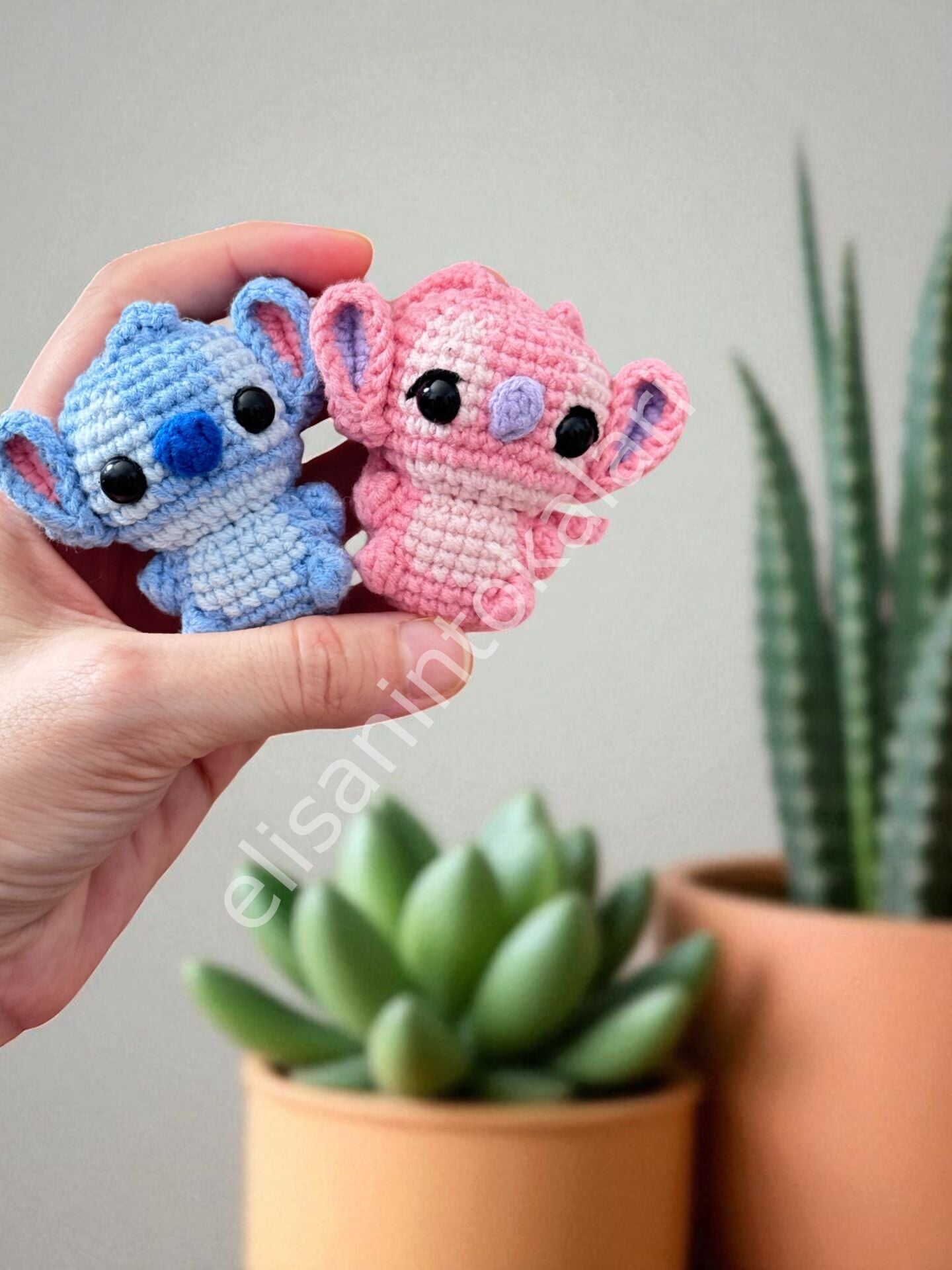 STİTCH & ANGEL MINI KEYCHAİN 5 STİTCH