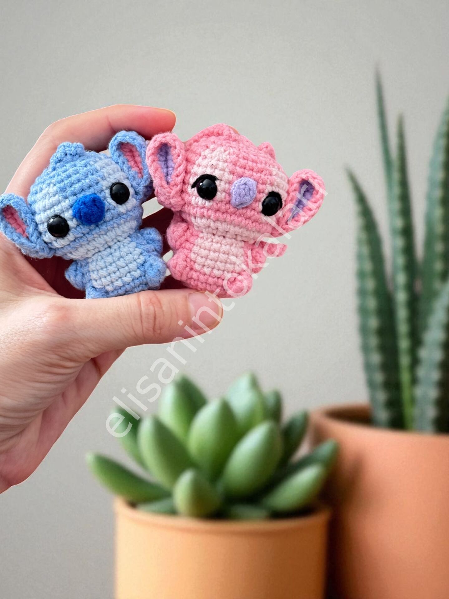 STİTCH & ANGEL MINI KEYCHAİN 5 ANGEL