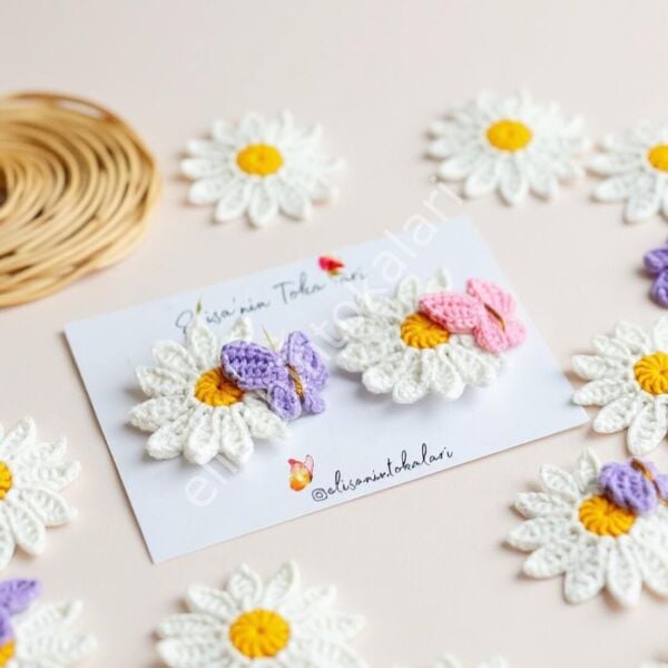 DAİSY &BUTTERFLY HAİRPİN PCS