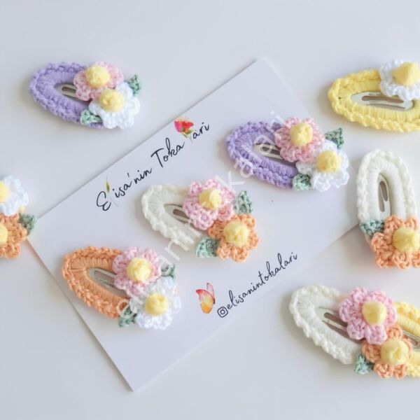 MİNİ 2 DAİSY HAİRPİN 10 PCS WHİTE