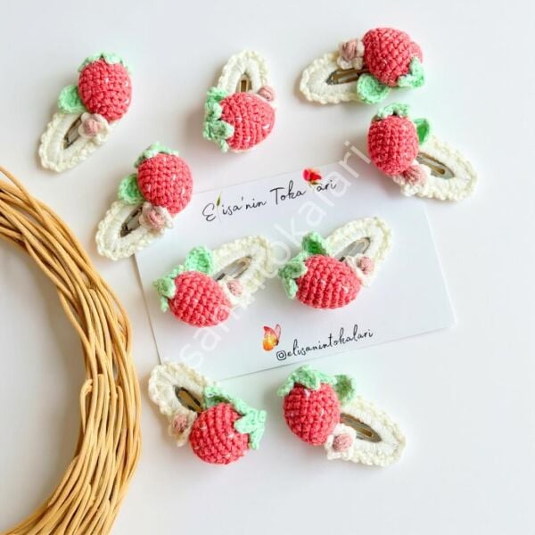 STRAWBERRY HAİR PİN PCS