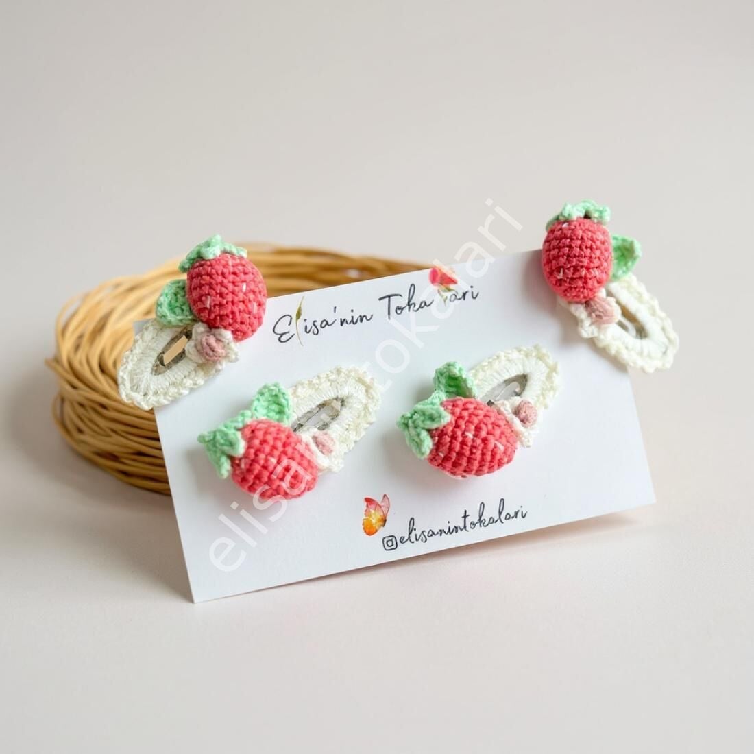 STRAWBERRY HAİR PİN 10 PCS