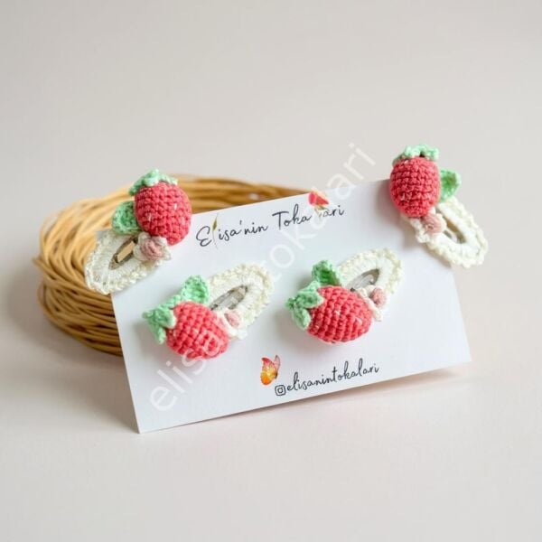STRAWBERRY HAİR PİN 10 PCS
