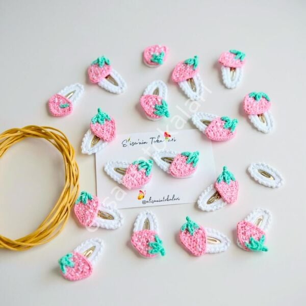 PİNK STRAWBERRY  HAİRPİN PCS