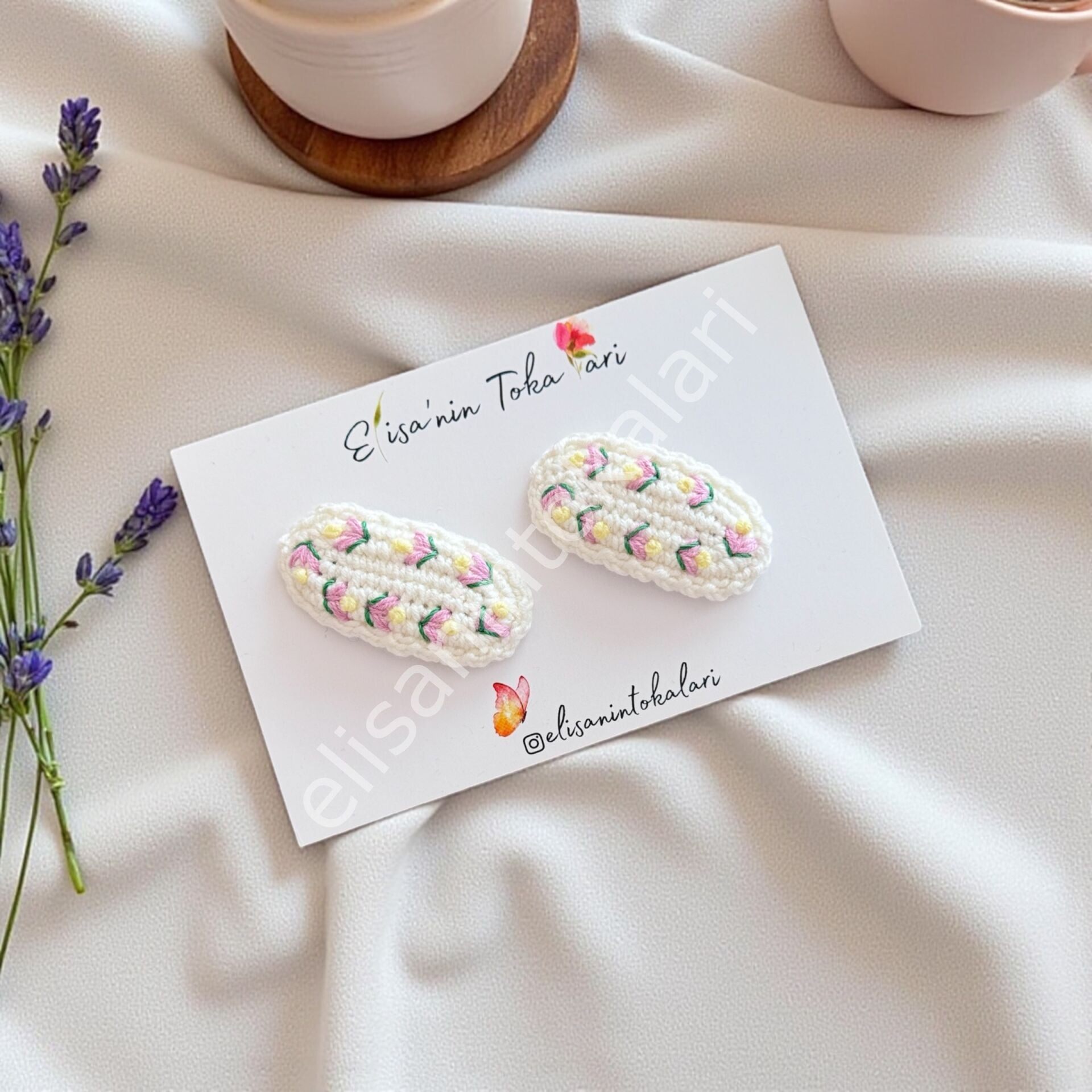FLORAL EMBRİODERY HAİRPİN 10 PCS