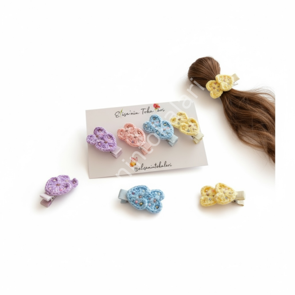 HEART HAİRPİN 10 PCS YELLOW