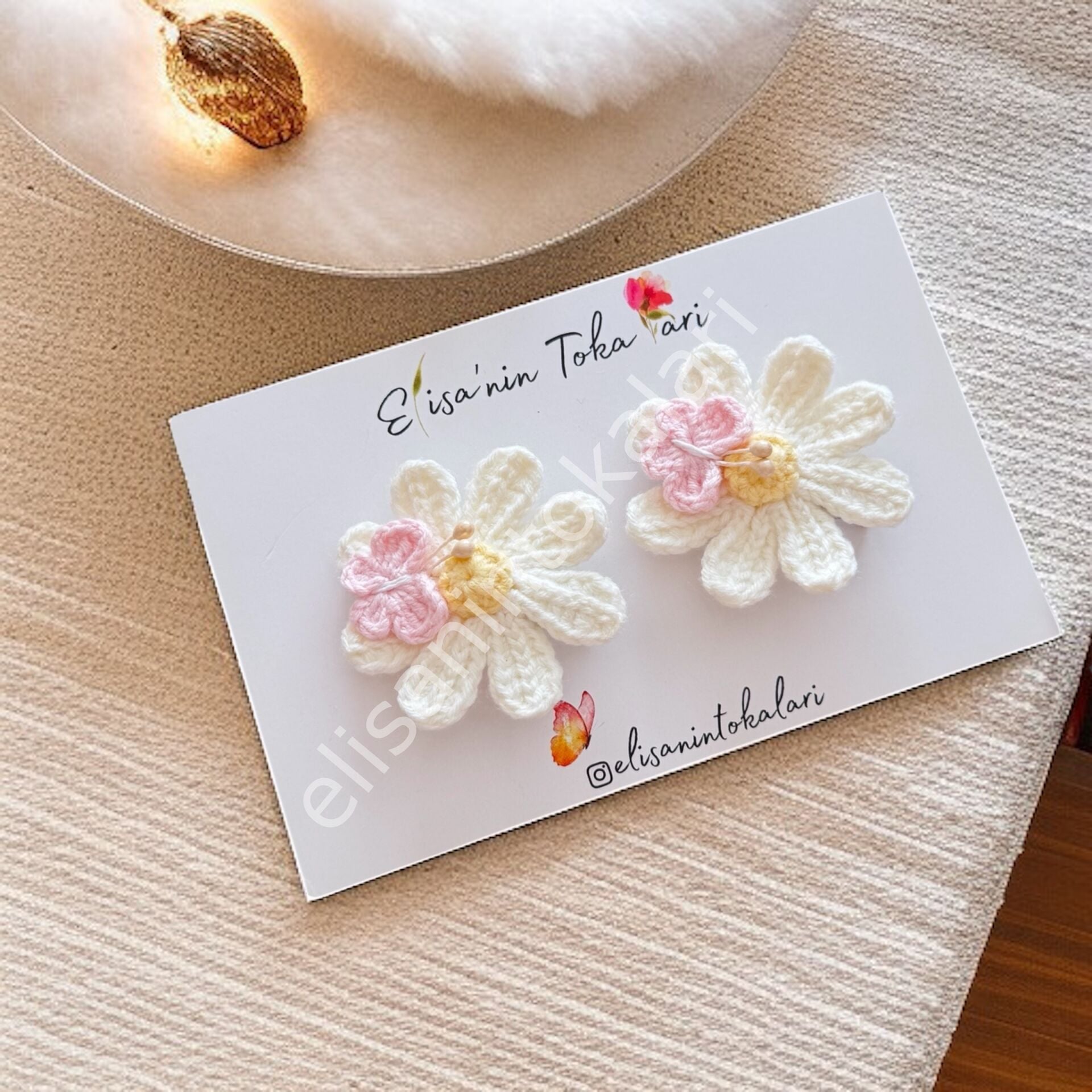 DAİSY BUTTERFLY CLİP 10 PCS