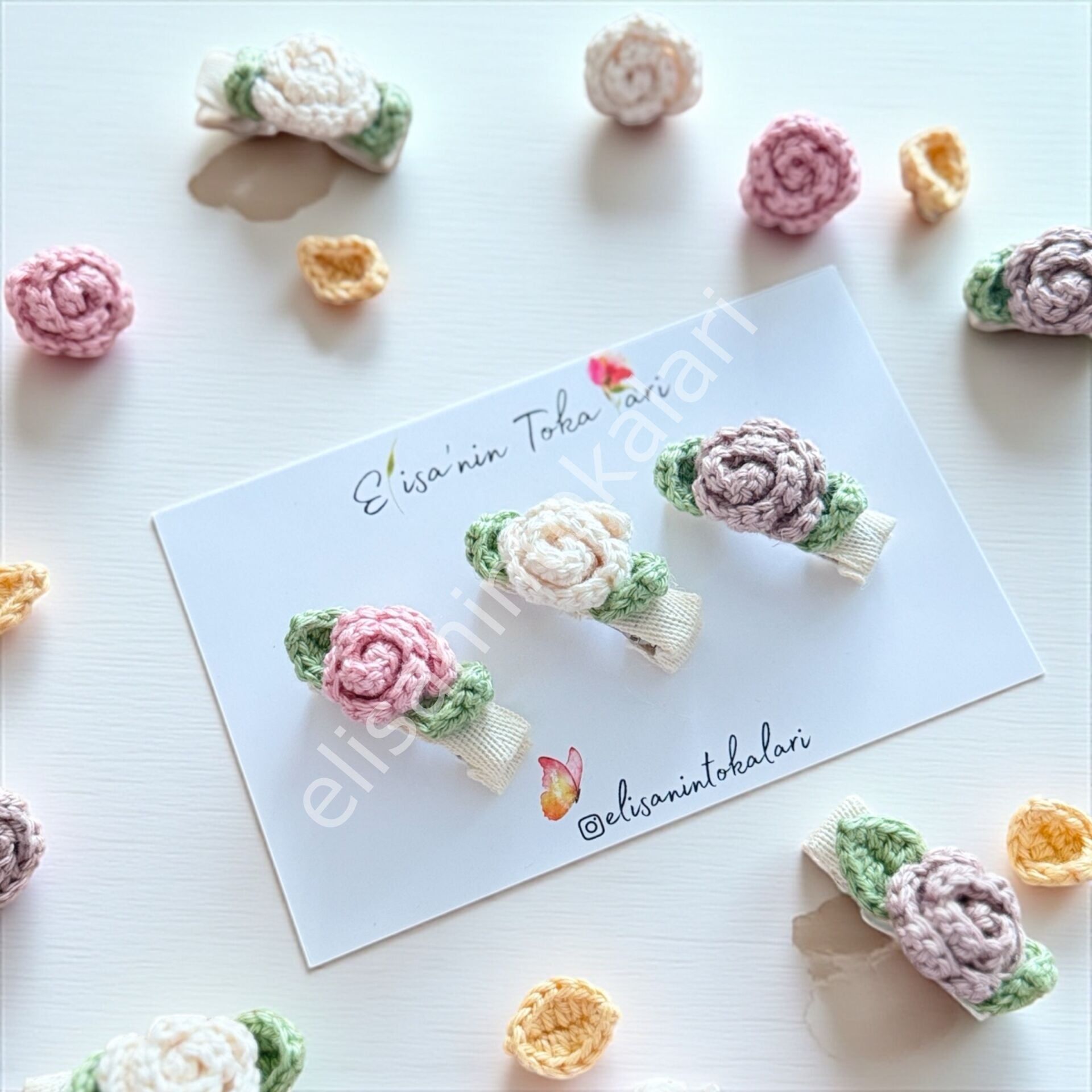 ROSE HAİR CLİP PCS