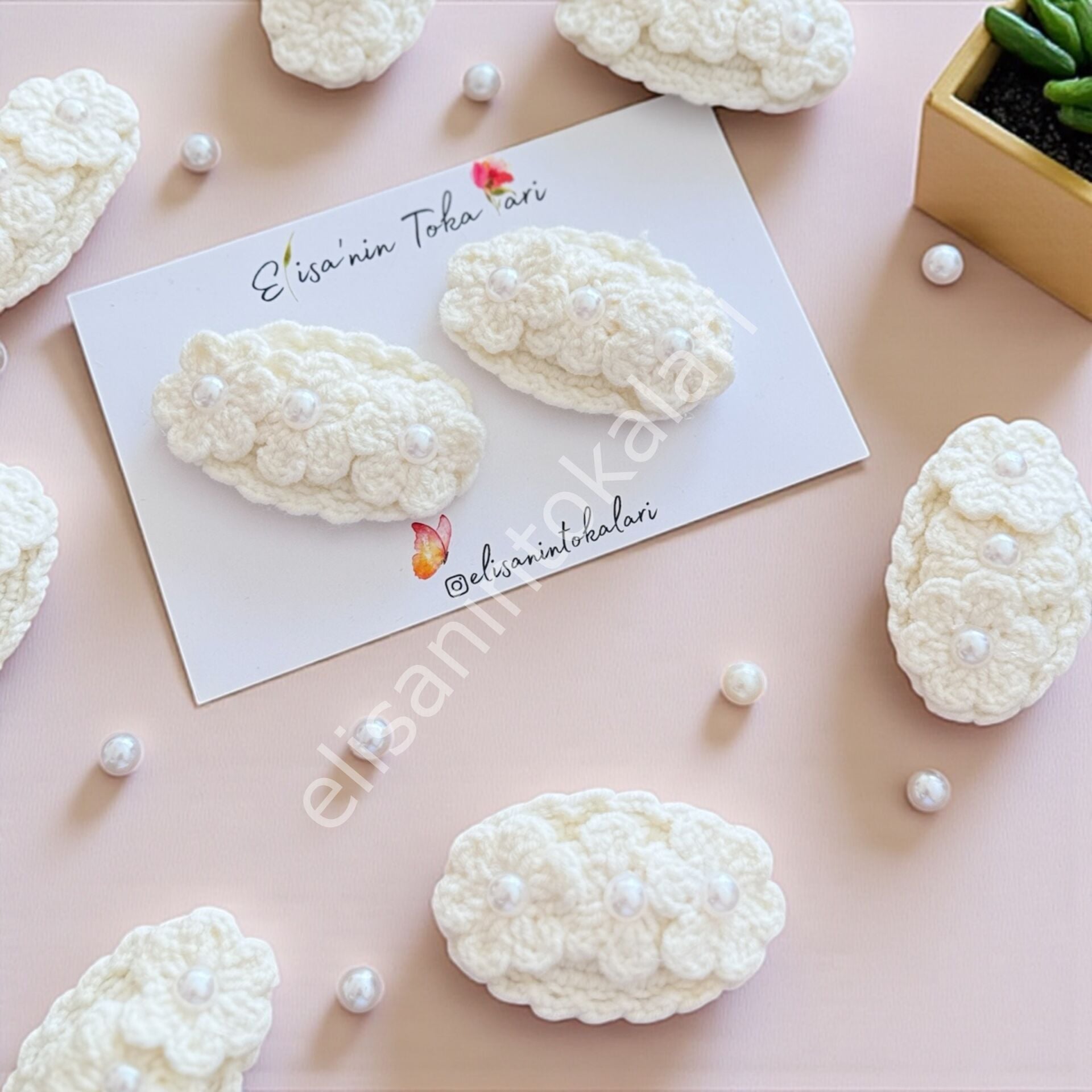 PEARL DAISY HAIR PIN PCS