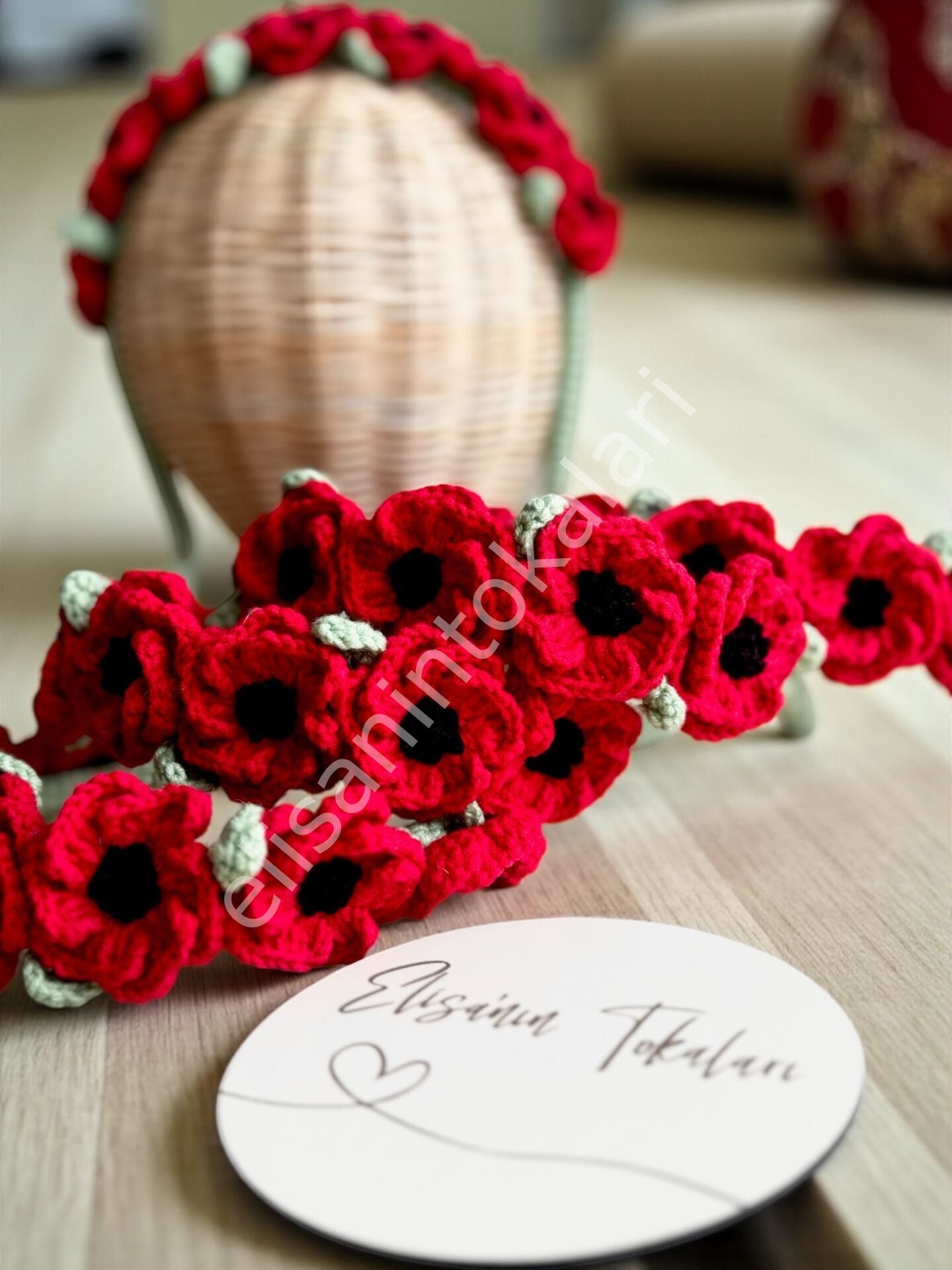 POPPY FLOWER HAIR BAND PCS
