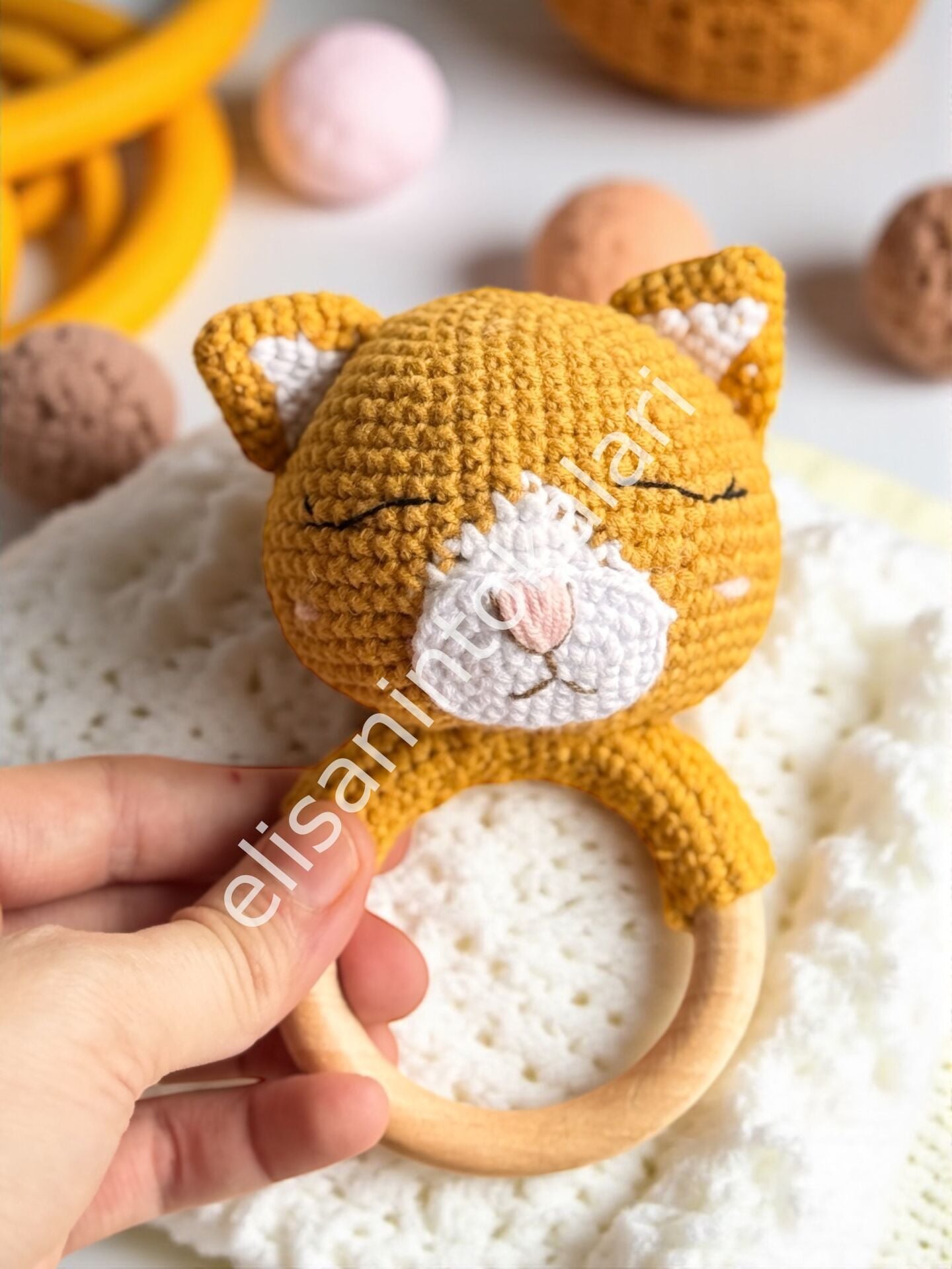 CAT BABY RATTLE 10 PCS