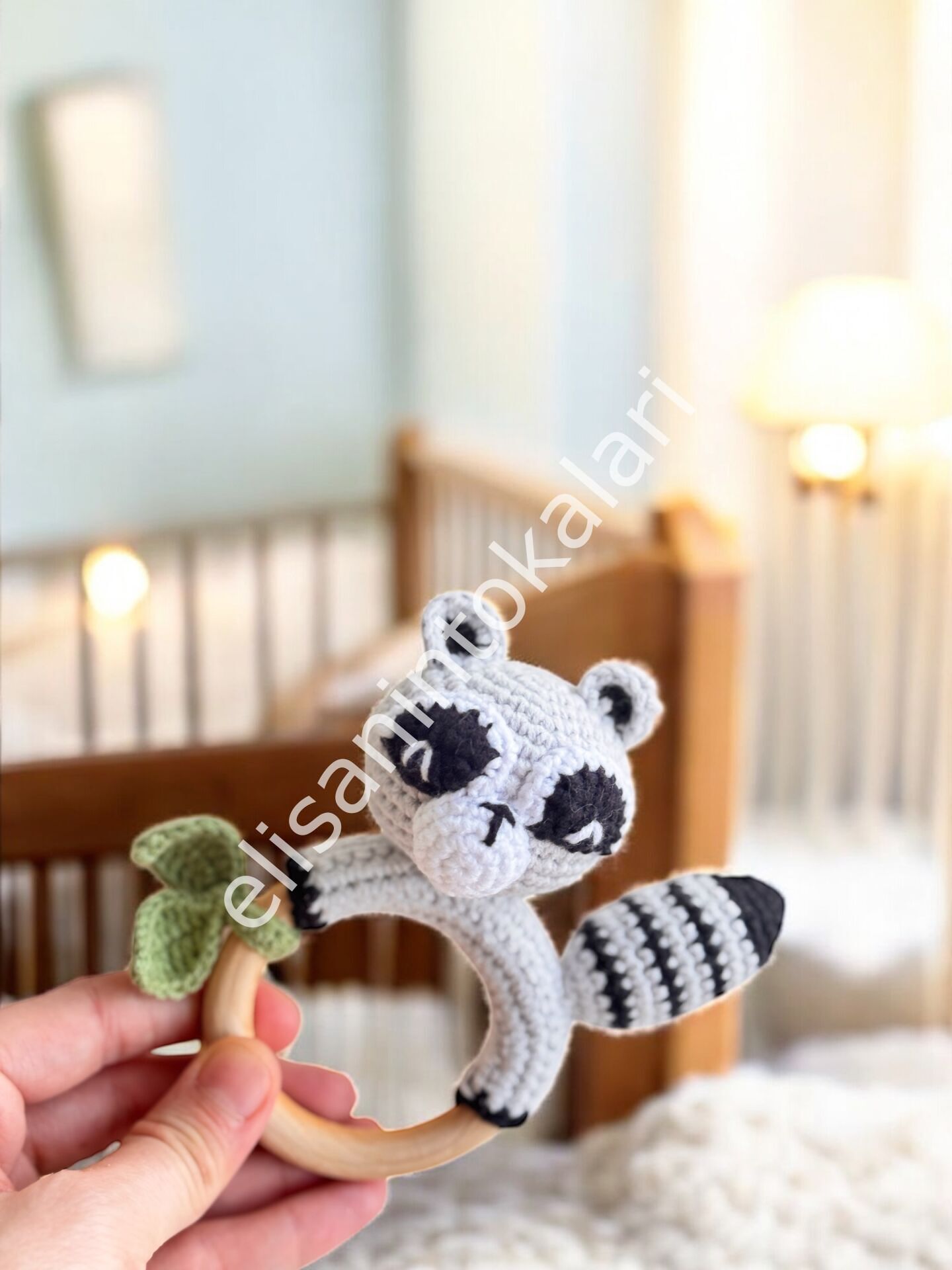 RACCOON BABY RATTLE