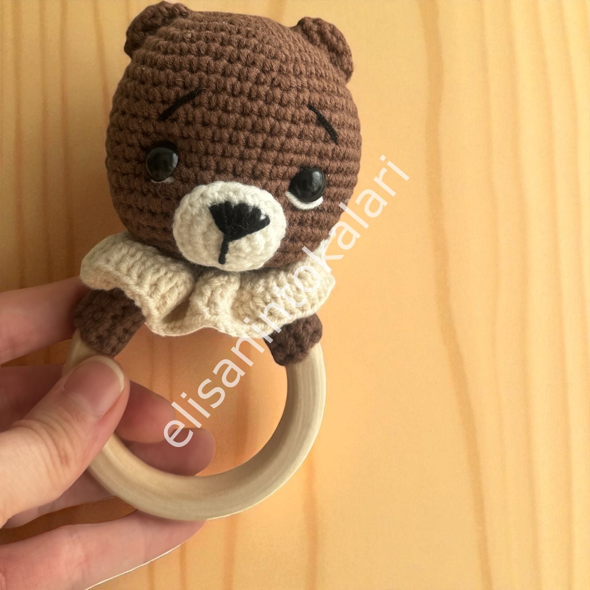 BEAR AMIGURIMI BABY RATTLE 5 PCS