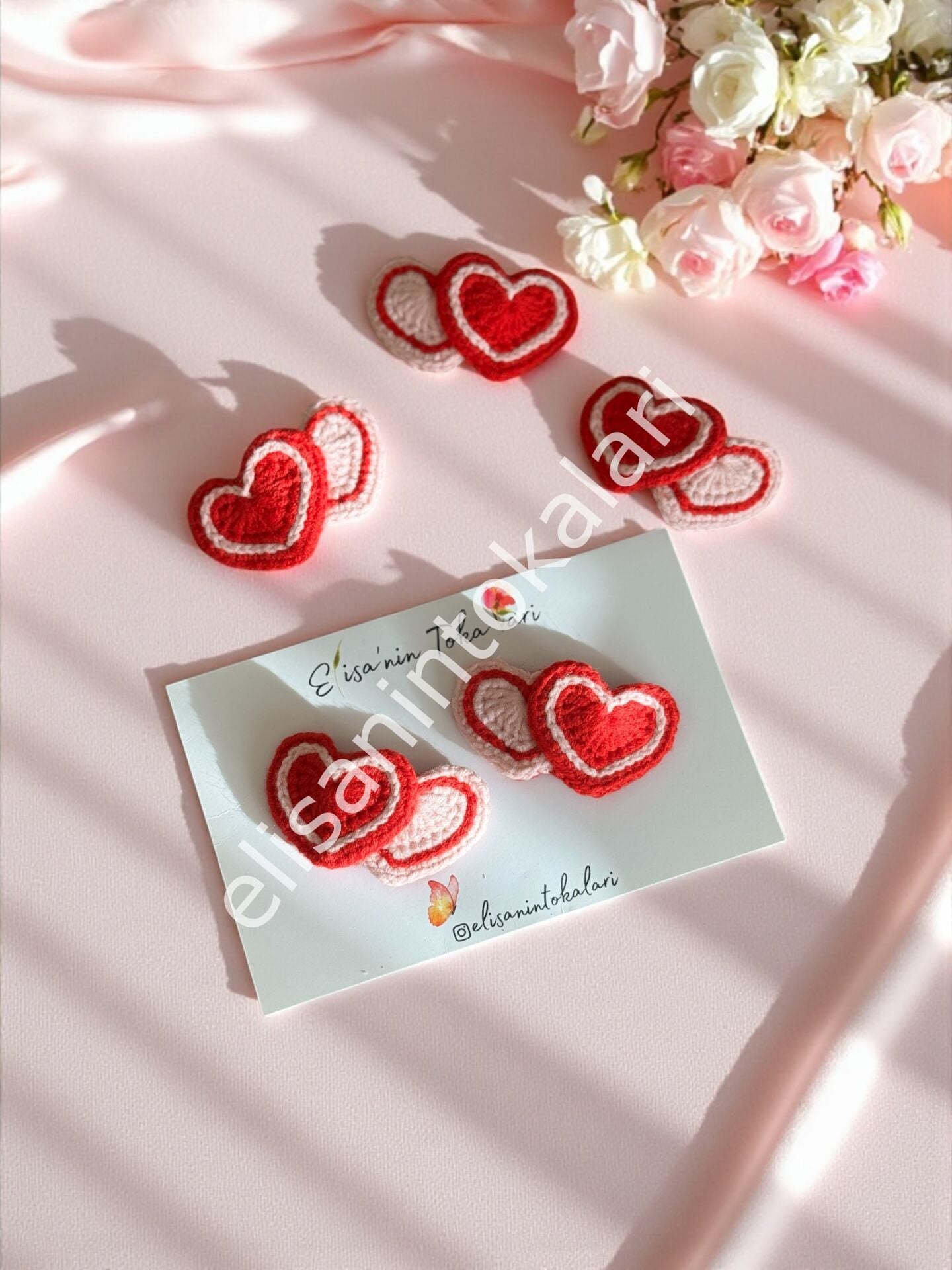 LOVE CROCHET HAIR PIN PCS
