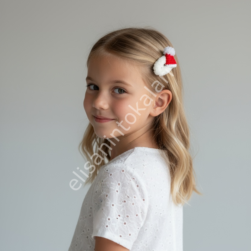 CHRİSTMAS CROCHET HAT HAIRPIN