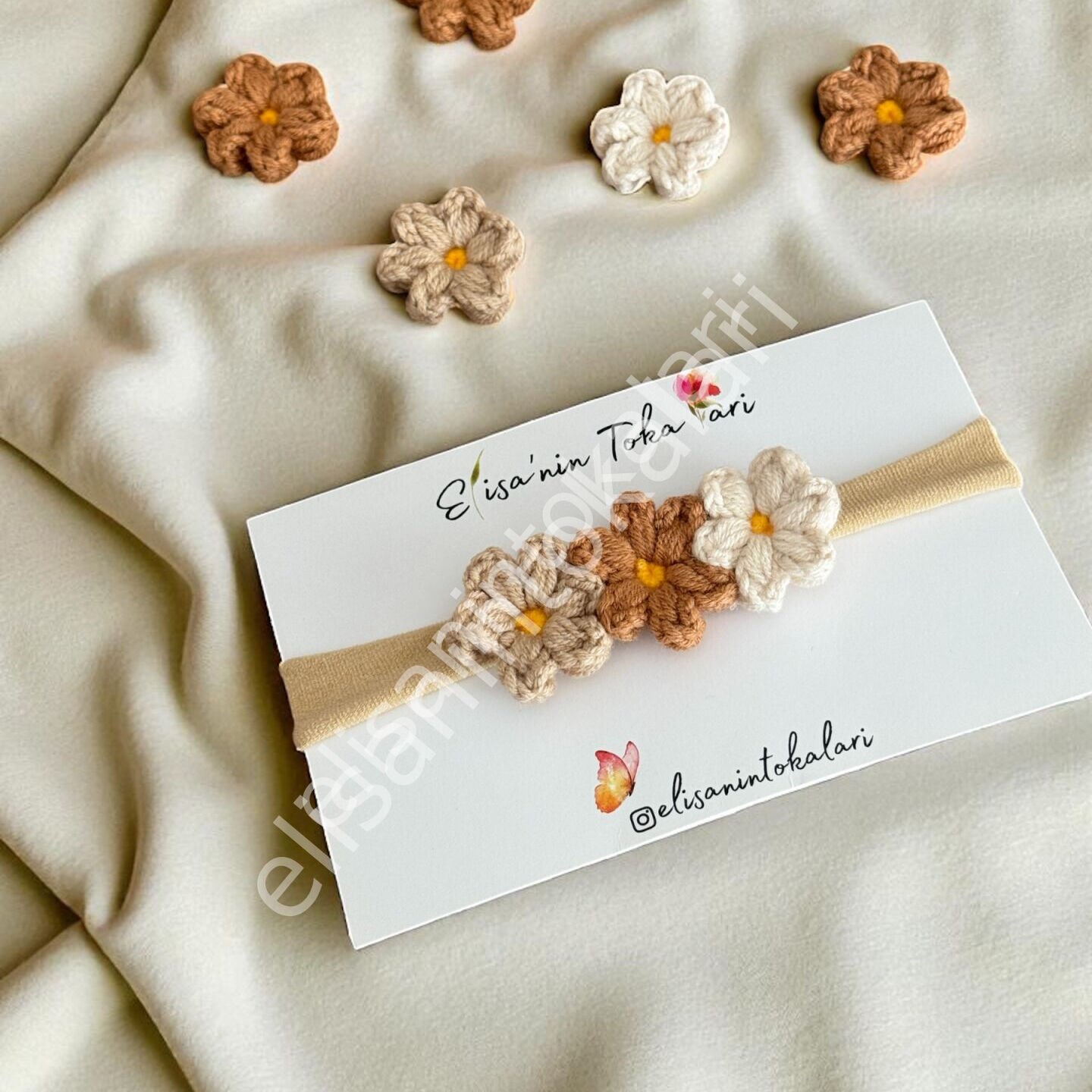 HANDMADE CROCHET DAISY BABY HEADBAND | WHOLESALE BABY ACCESSORIES