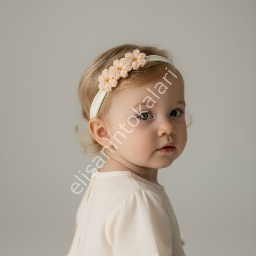 HANDMADE CROCHET DAISY BABY HEADBAND | WHOLESALE BABY HAIR ACCESSORIES